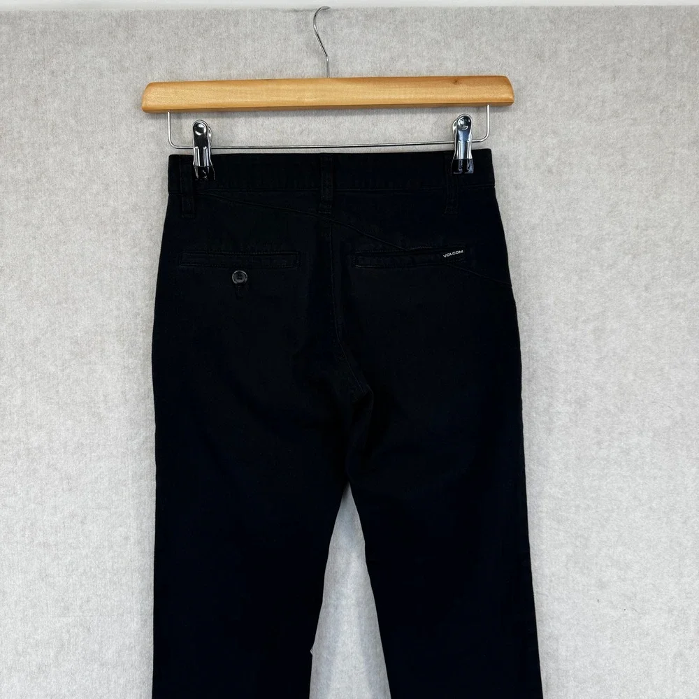 Volcom Boys Frickin Modern Stretch Chino Pants Black Size 24 10Y A0811606